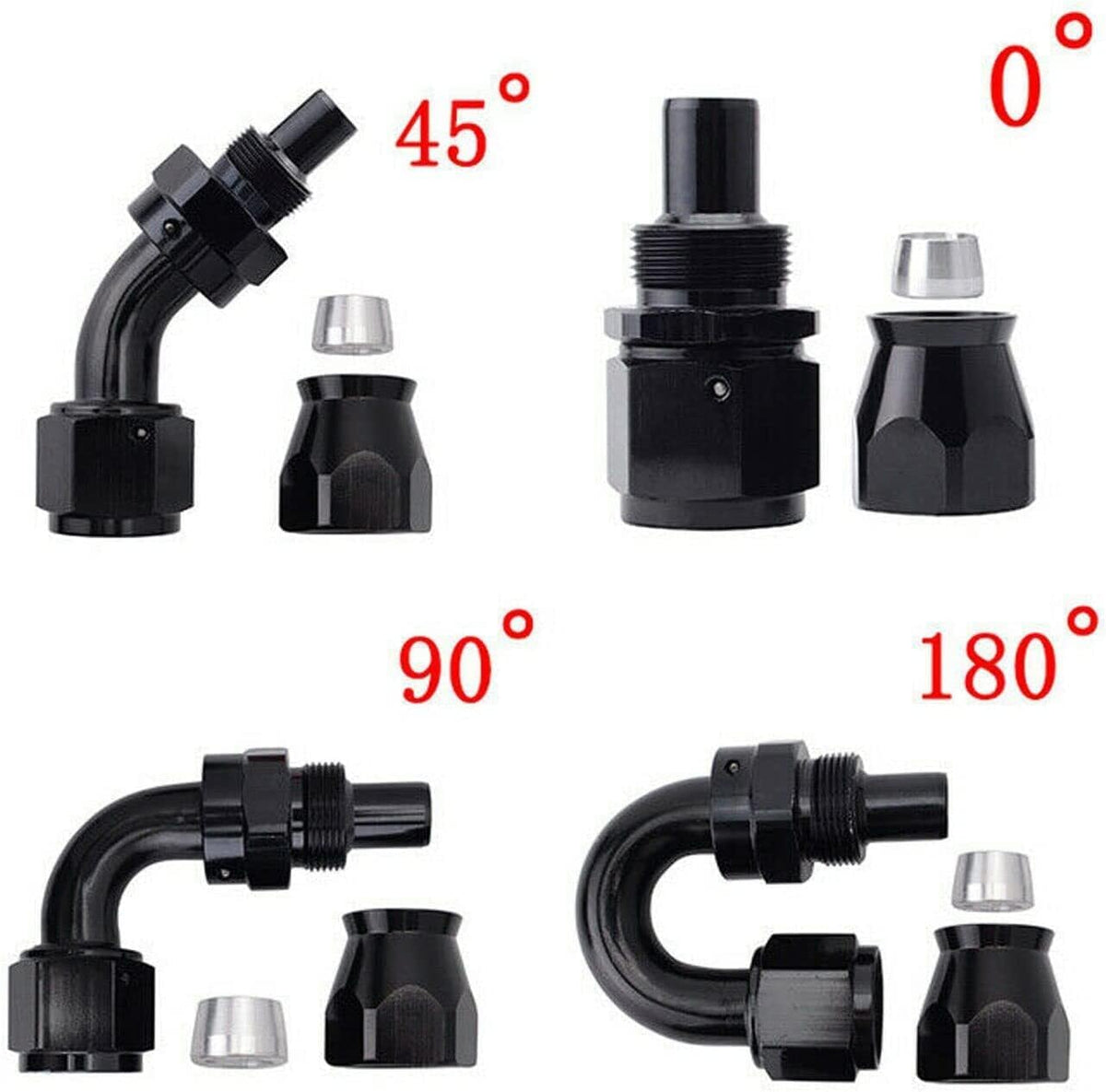 ya 10 9.16 baidi 20 ft PTFE Fuel Line Kit 6AN 3/8 inch Fuel Hose EFI LS E85 Oil and Gas Hose Connector Kit -