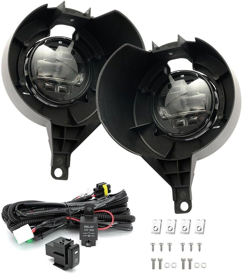 ya 10 9.16 zhengce DRL LED Fog Light Driving Light Kit for Nissan Frontier D40 with Chrome Ste