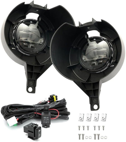 ya 10 9.16 zhengce DRL LED Fog Light Driving Light Kit for Nissan Frontier D40 with Chrome Ste