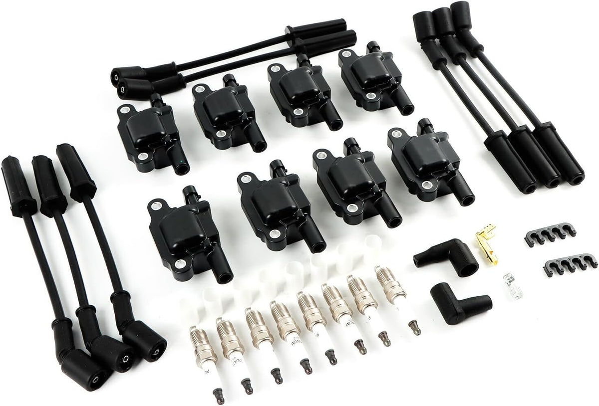ya 4 8.8.2 8* UF413 Ignition Coils + 41-962 Spark Plugs + Spark Plugs Wires for Buick for Chevy