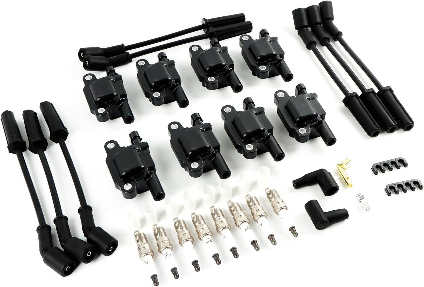 ya 5 8.24 baidi 8* UF413 Ignition Coils + 41-962 Spark Plugs + Spark Plugs Wires for Buick for Chevy