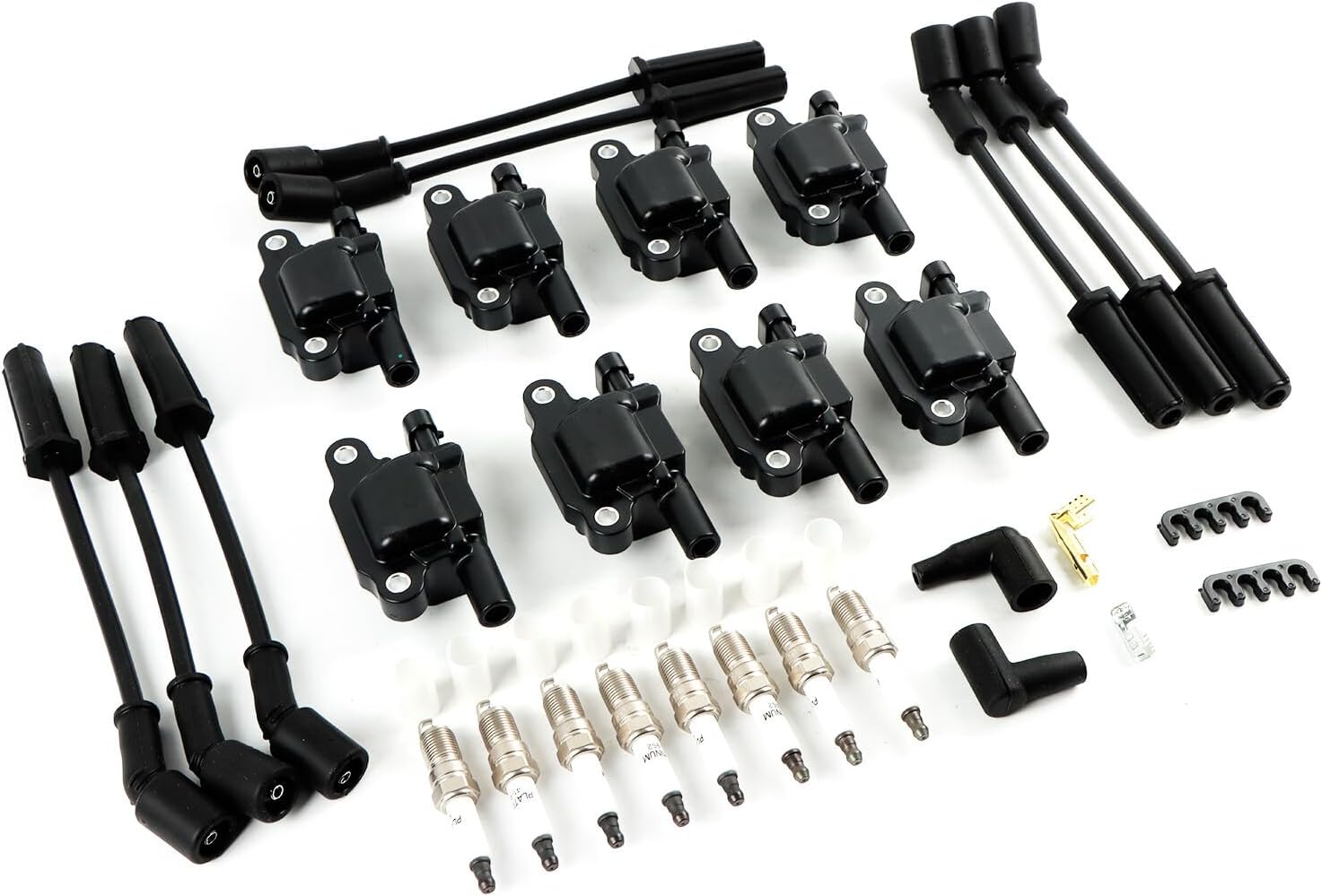 ya 5 8.24 baidi 8* UF413 Ignition Coils + 41-962 Spark Plugs + Spark Plugs Wires for Buick for Chevy