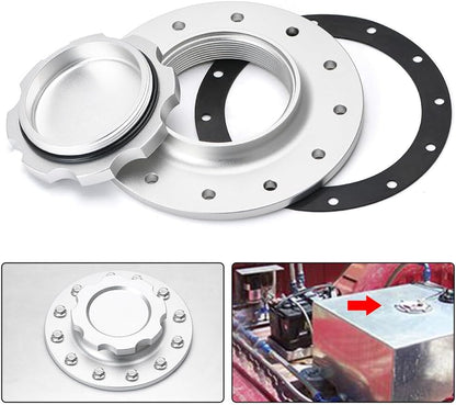 ya 5 8.10 160mm Fuel Cell Cap Gasket Filler Neck Cap 12 Bolt Opening Twist On Flush Cap