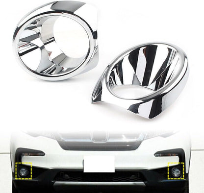 ya 4 8.24 baidi 2x Chrome Front Fog Lamp Light Cover Trim Decor Fit for Honda Pilot 2019 2020