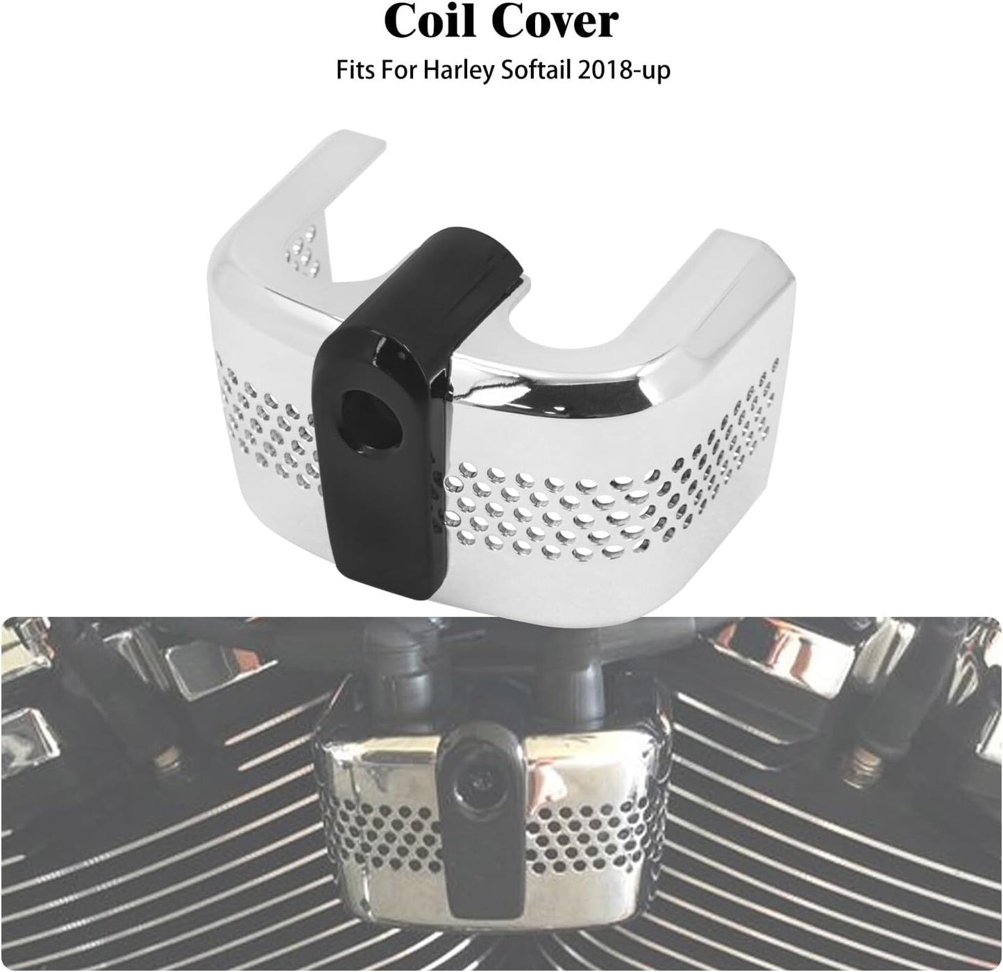 ya 5 8.24 baidi Chrome ABS Ignition Coil Cover for Harley Softail Breakout Street Fat Bob 18-24