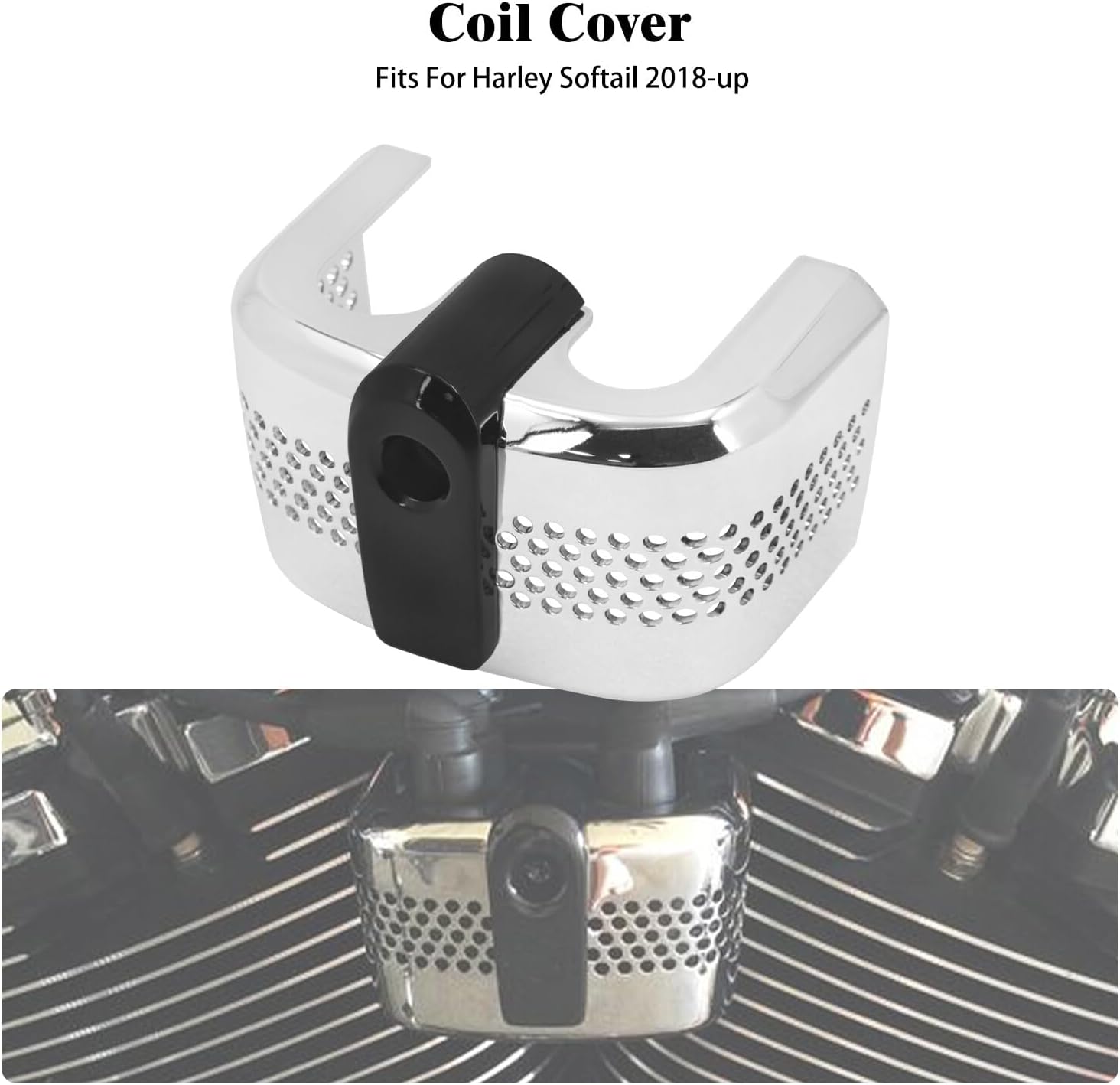ya 5 8.24 baidi Chrome ABS Ignition Coil Cover for Harley Softail Breakout Street Fat Bob 18-24