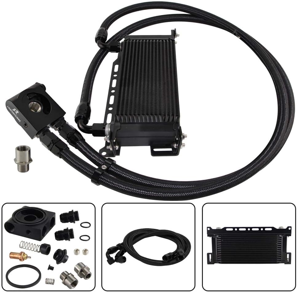 ya 12 10.8 baidi Universal 16 Row Thermostatic Oil Cooler Kit British Type+Mounting Brackets Kit
