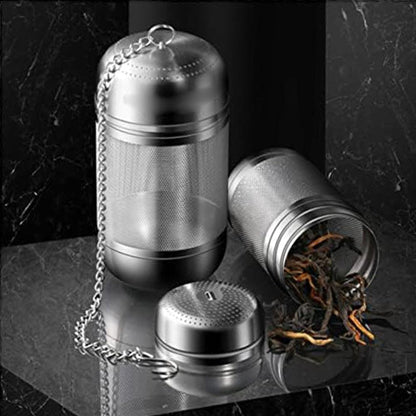 ya 14 9.20 baidi 2 Pieces Stainless Steel Tea Infuser with Chain Hook for Loose Leaf Tea-1