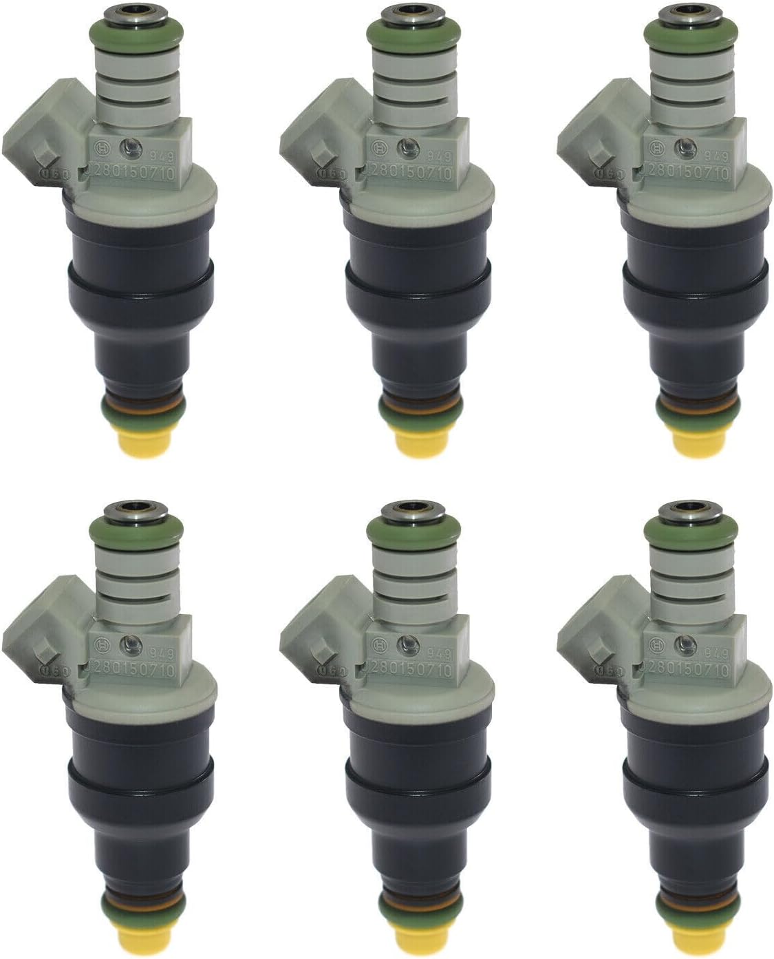 ya 10 9.16 baidi 6PCS Fuel Injectors 0280150715 822-11117 For 1986-1990 for Ford Bronco II 2.9L V6