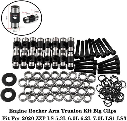 ya 4 8.14 LS Engine Rocker Arm Trunion Kit Big Clips 5.3L 6.0L 6.2L 7.0L LS1 LS3