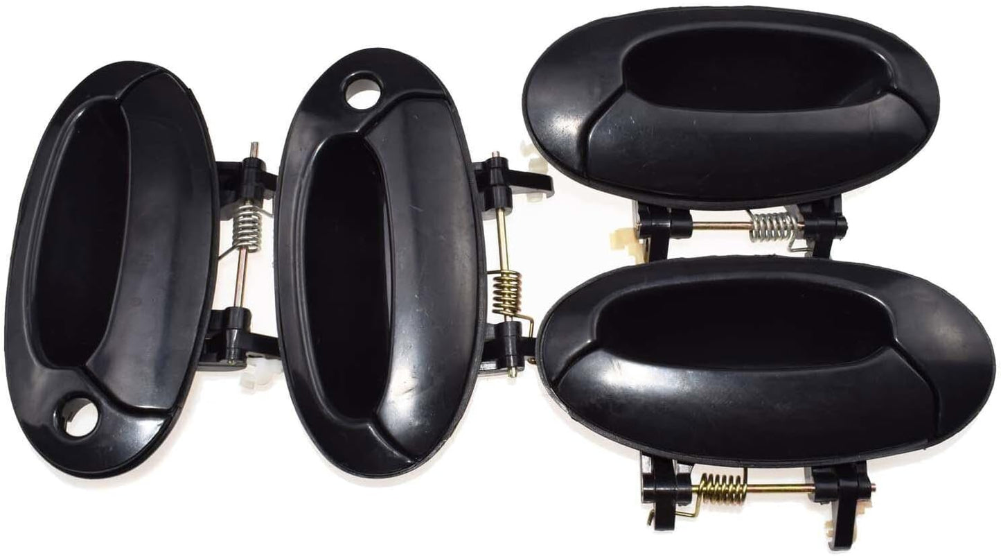 ya 2 8.15 4-Piece Set Black Exterior Door Handle FL FR RL RR for Hyundai for Elantra 1996-2000
