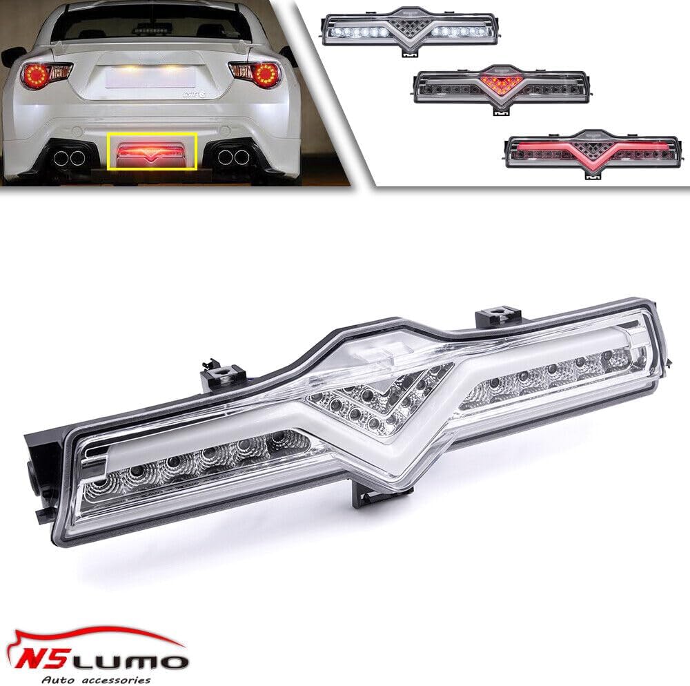 ya 7 8.24 baidi Suitable for 13- for Subaru BRZ for Toyota 86 FR-S Smoked LED Rear Anti-Brake Fog Backup Light
