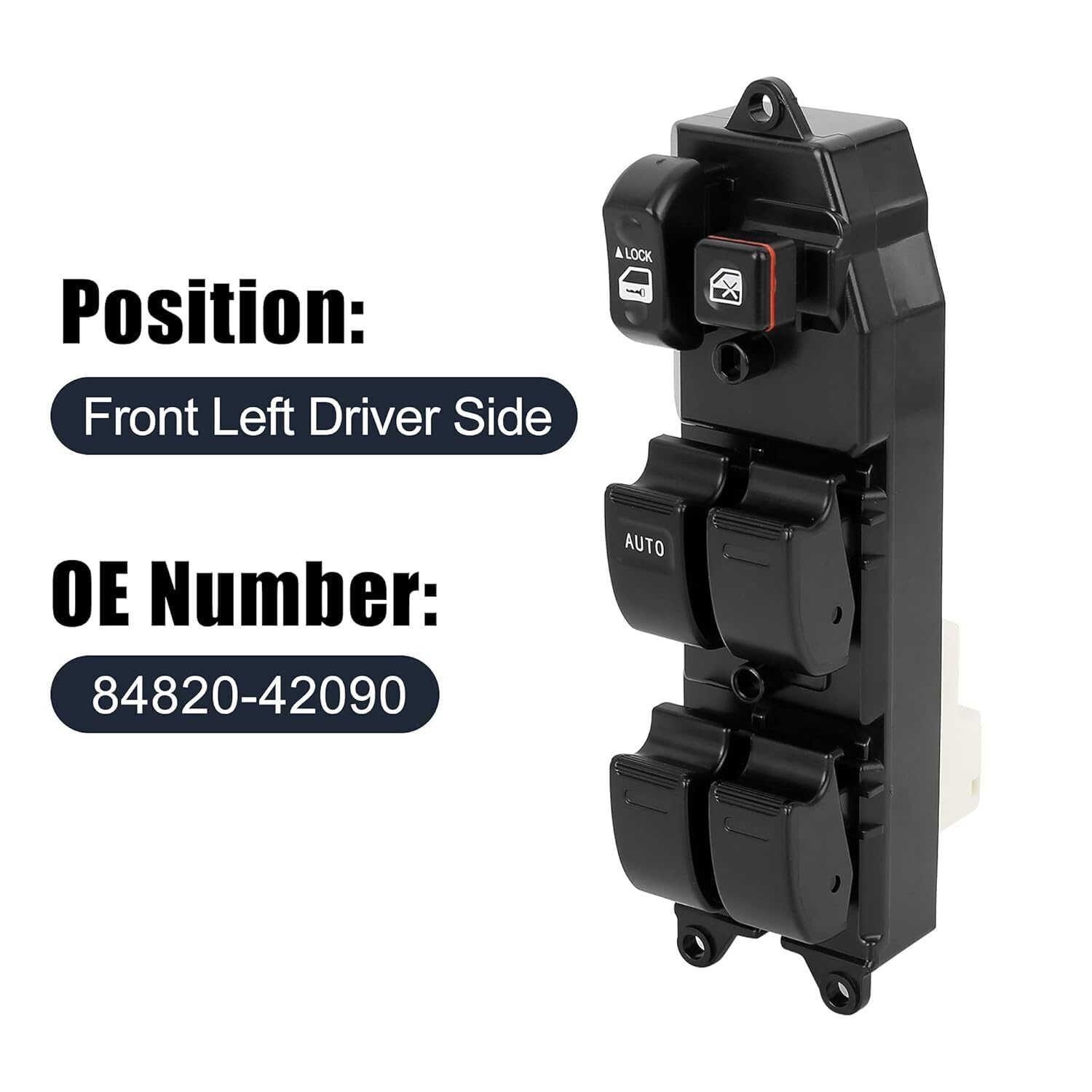 ya 4 8.24 baidi 84820-42090 Power Window Master Control Switch Front Left for 01-05 Toyota RAV4