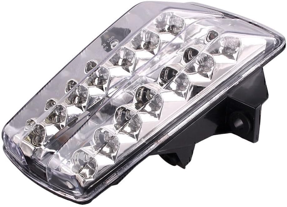 ya 4 8.8.2 LED Tail Lamp Rear Taillight Running Light Clear Lens Fit for Suzuki SV650 2003-2008