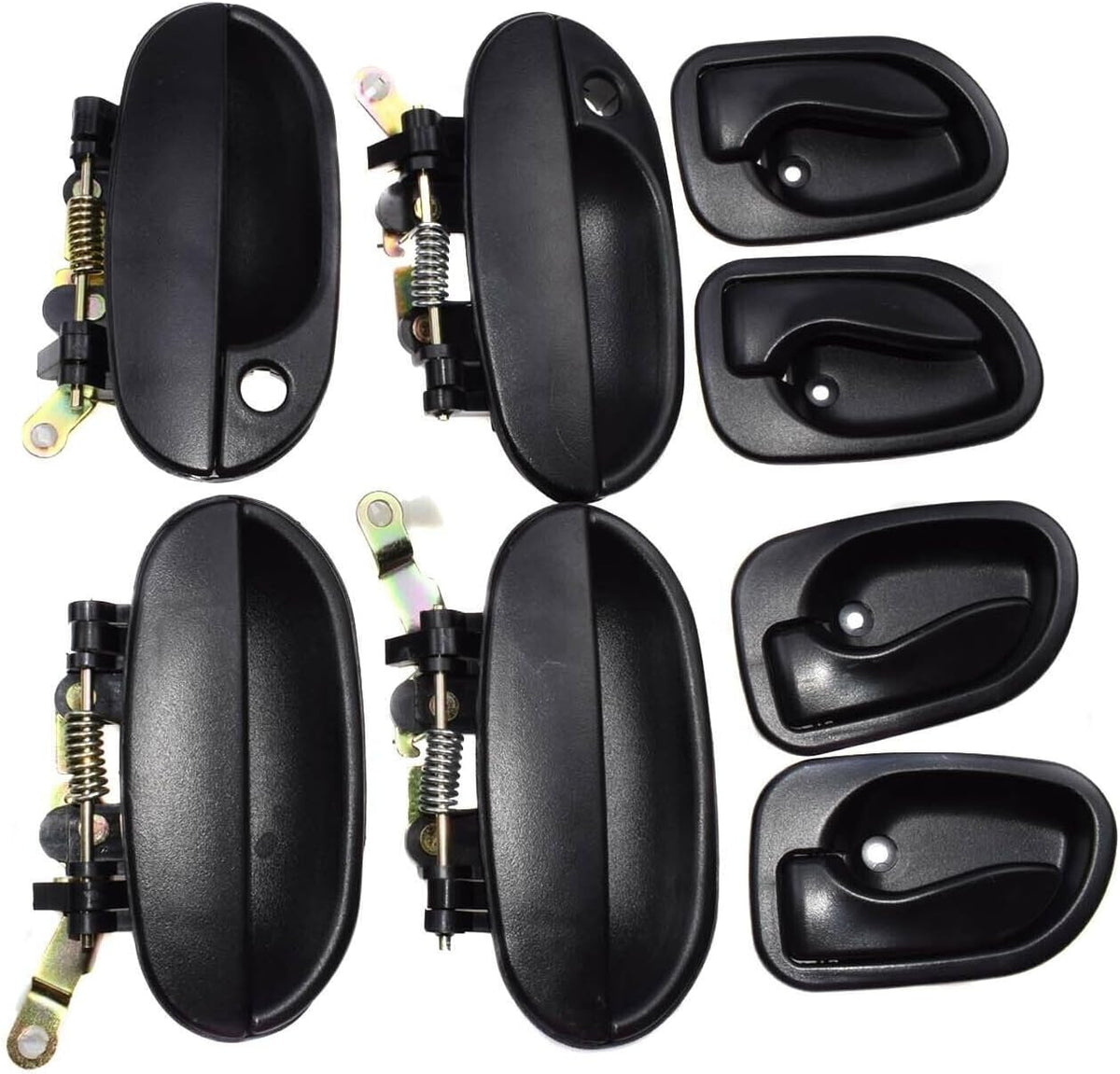 ya 14 9.20 zhengce 8 Piece Black and White Door Handle Control Set for Modern Accent 1995-99 8-1