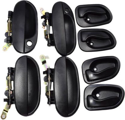 ya 14 9.20 zhengce 8 Piece Black and White Door Handle Control Set for Modern Accent 1995-99 8-1