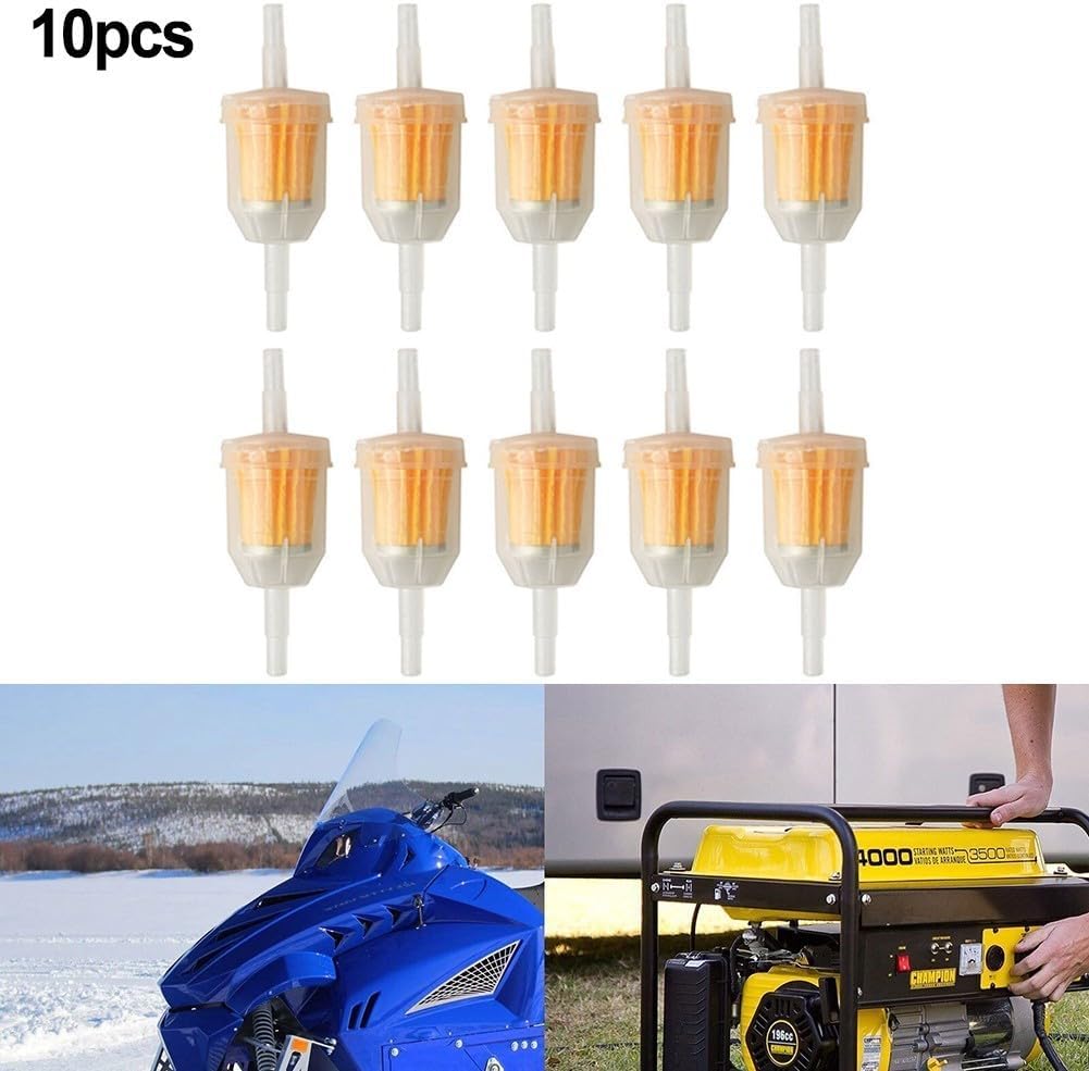 ya 26 10.21 baidi 10Pcs 1/4 6mm/8mm Inline Fuel Filter for Small Engine Lawn Garden Mower