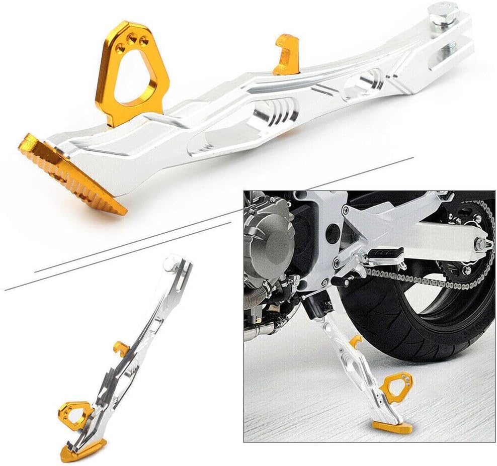 ya 2 8.15 For Motorcycle Universal CNC Gold Foot Side Stand Support Leg Kickstand