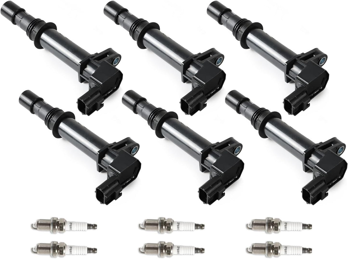 ya 9 10.24 6pcs Ignition Coils + Spark Plugs For 2004-2008 for Dodge Dakota 3.7L V6 UF270