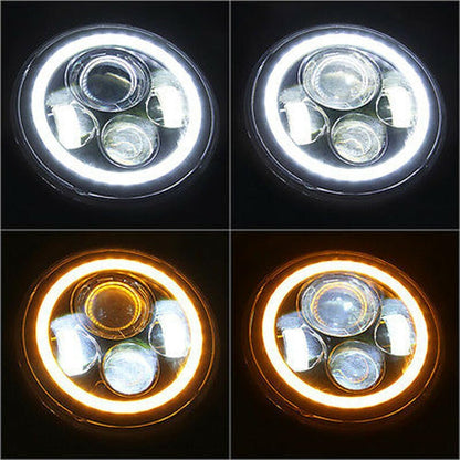ya 7 8.24 baidi Motorcycle 7 inch Projector Headlight Halo Angle Eyes For Harley Davidson