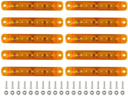 ya 3 8.24 baidi 10 Pack Amber 9 LED Sealed Side Marker Clearance Lights 12 Volt Car Truck Trailer 