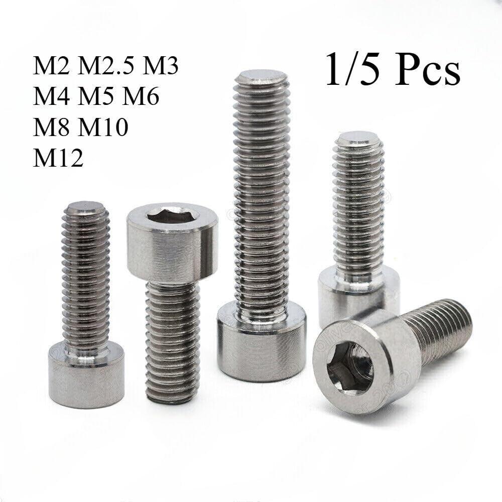 ya 16 10.20 baidi GR5 Titanium Allen Hex Socket Bolts Cap Head Screws M2 M2.5 M3 M4 M5 M6 M8-1