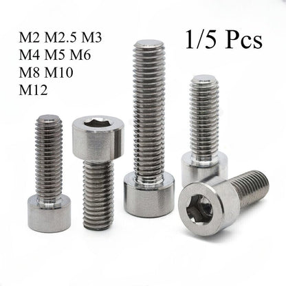 ya 16 10.20 baidi GR5 Titanium Allen Hex Socket Bolts Cap Head Screws M2 M2.5 M3 M4 M5 M6 M8-1