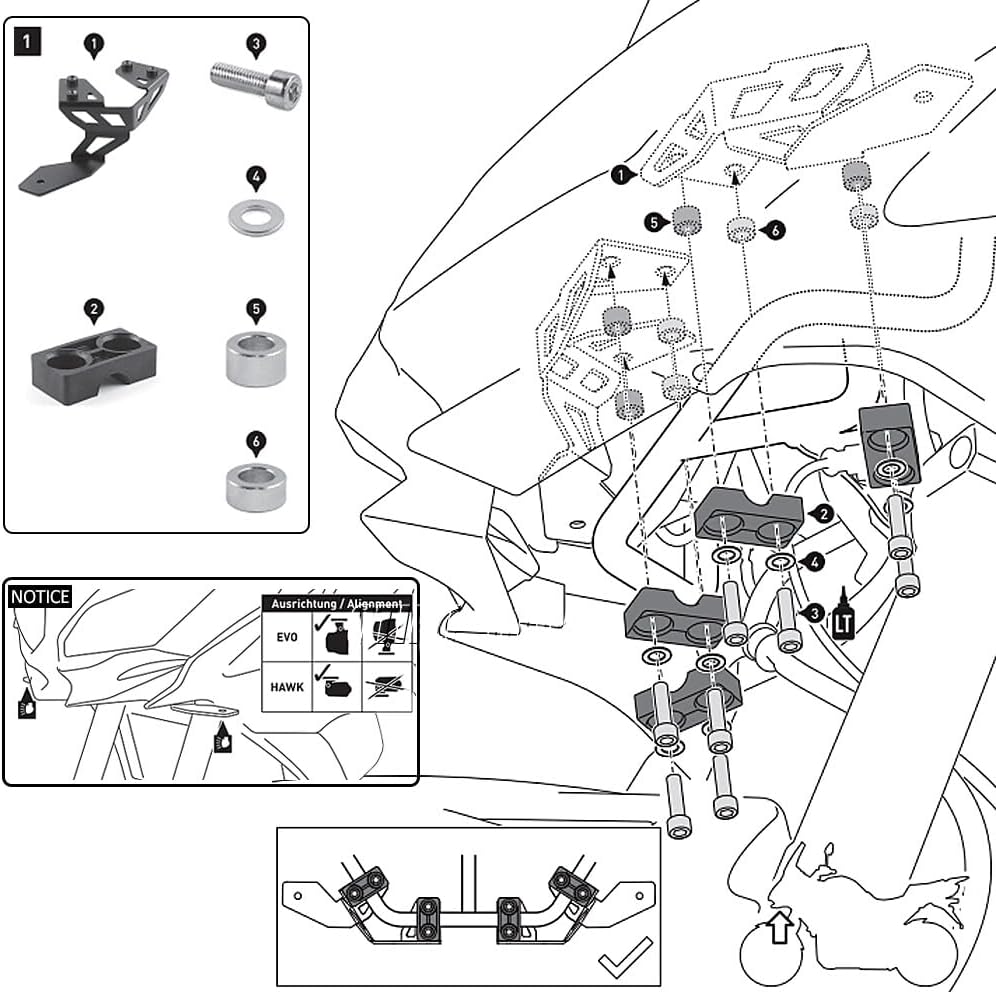 ya 5 8.24 baidi Motorcycle Spotlight Bracket Fog Light Mounting Kits for Kawasaki 650