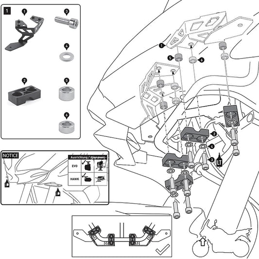 ya 4 8.8.2 for Kawasaki 650 Motorcycle Spotlight Bracket Fog Light Mounting Kits