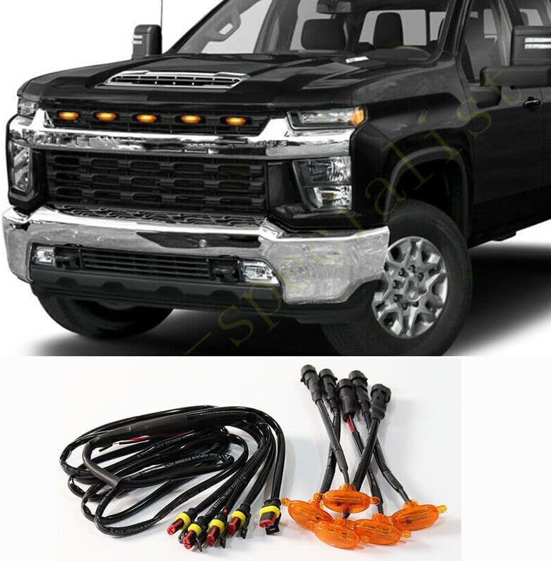 ya 14 9.20 zhengce 5x for Chevrolet Silverado 3500 HD 2020-2021 Front Grille LED Light Raptor-1