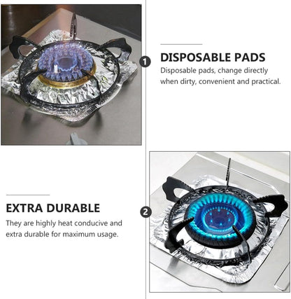 ya 14 9.20 baidi 50 Pcs 1 Bag Practical Disposable Cleaning Pads Gas Oven Covers (Silver)-1