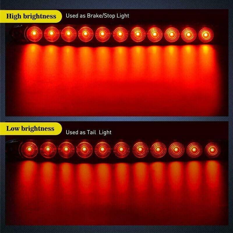 ya 7 8.24 baidi 2x 16 inch rear LED bumper reflector, brake tail lights, signal lights, trailer markings