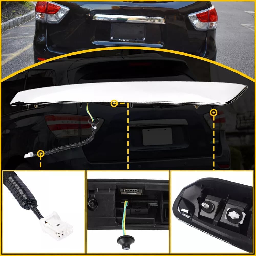 ya 10 9.16 baidi 908109PG0A Chrome Rear Tail Gate Finish Molding for Nissan 13-16 Pathfinder 3.5
