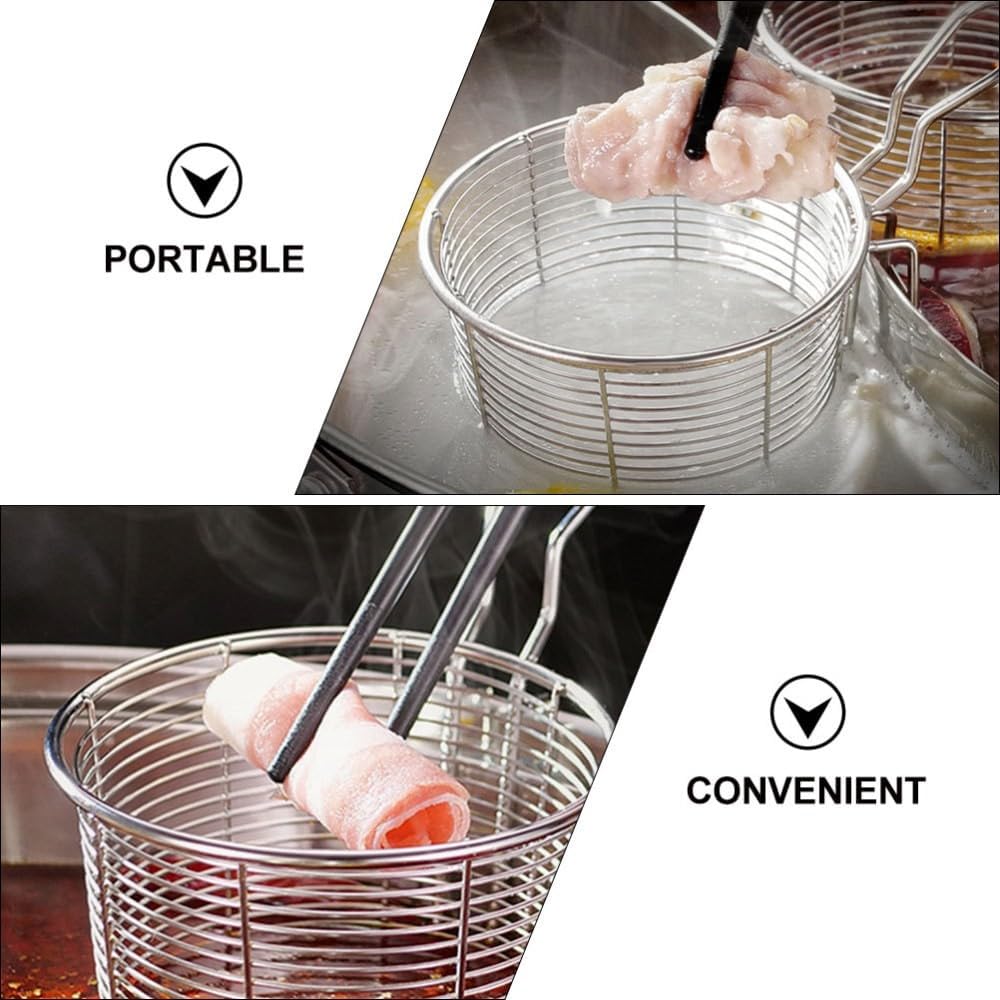ya 14 9.20 baidi 2 Count Stainless Steel Colander Kitchen Strainer Attachment for Pot Metal Hot-1