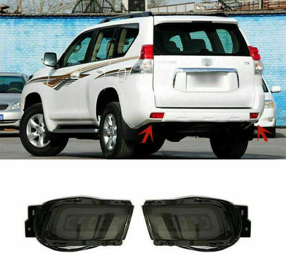 ya 4 8.10 for Toyota Prado 2010-2021 Black Rear Bumper Tail Brake LED Light Reflector Lamp