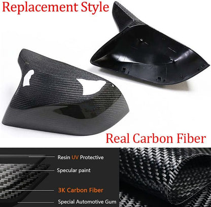 ya 11 9.14 baidiHorn Style Real Carbon Fiber For for Tesla for Model 3 2016-22 Car Rearview Mirror Cover