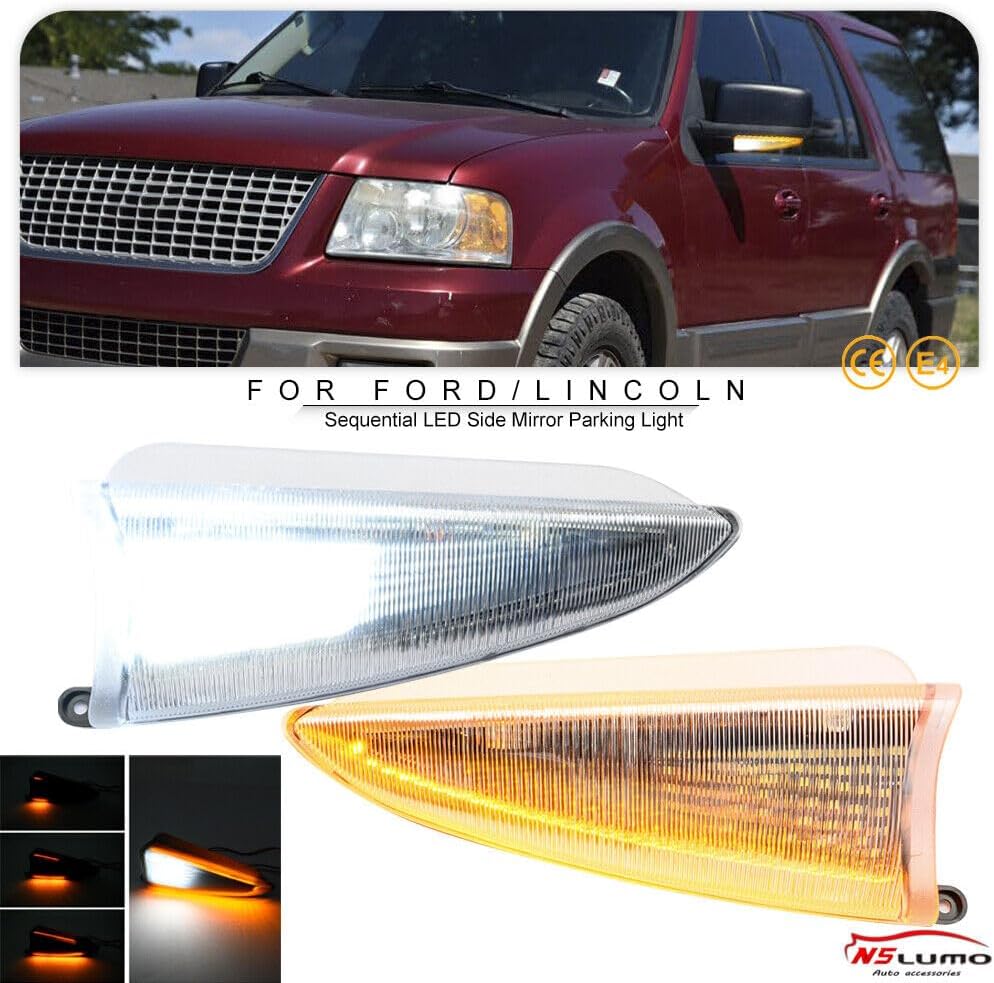 ya 7 8.24 baidi Dynamic LED Mirror Turn Signal Puddle Lights for Ford Expedition for Lincoln for Navigator 