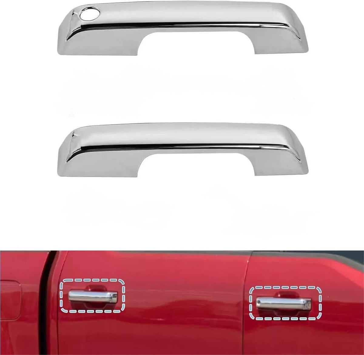 ya 10 9.16 baidi for 2021-2024 for Ford F150 Fronts Chrome Door Handle Covers No PSK No SMTKH 2PCS