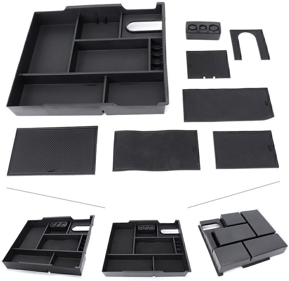 ya 4 8.8.2 Car Center Console Storage Box or Coin Holder Container Fit for Toyota Tundra 14-18