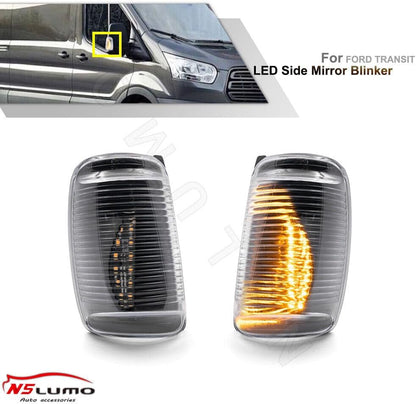 ya 4 8.10 2pcs for 2015 and above for Ford Transit 150 250 350 HD LED Side Mirror Turn Signal Light 