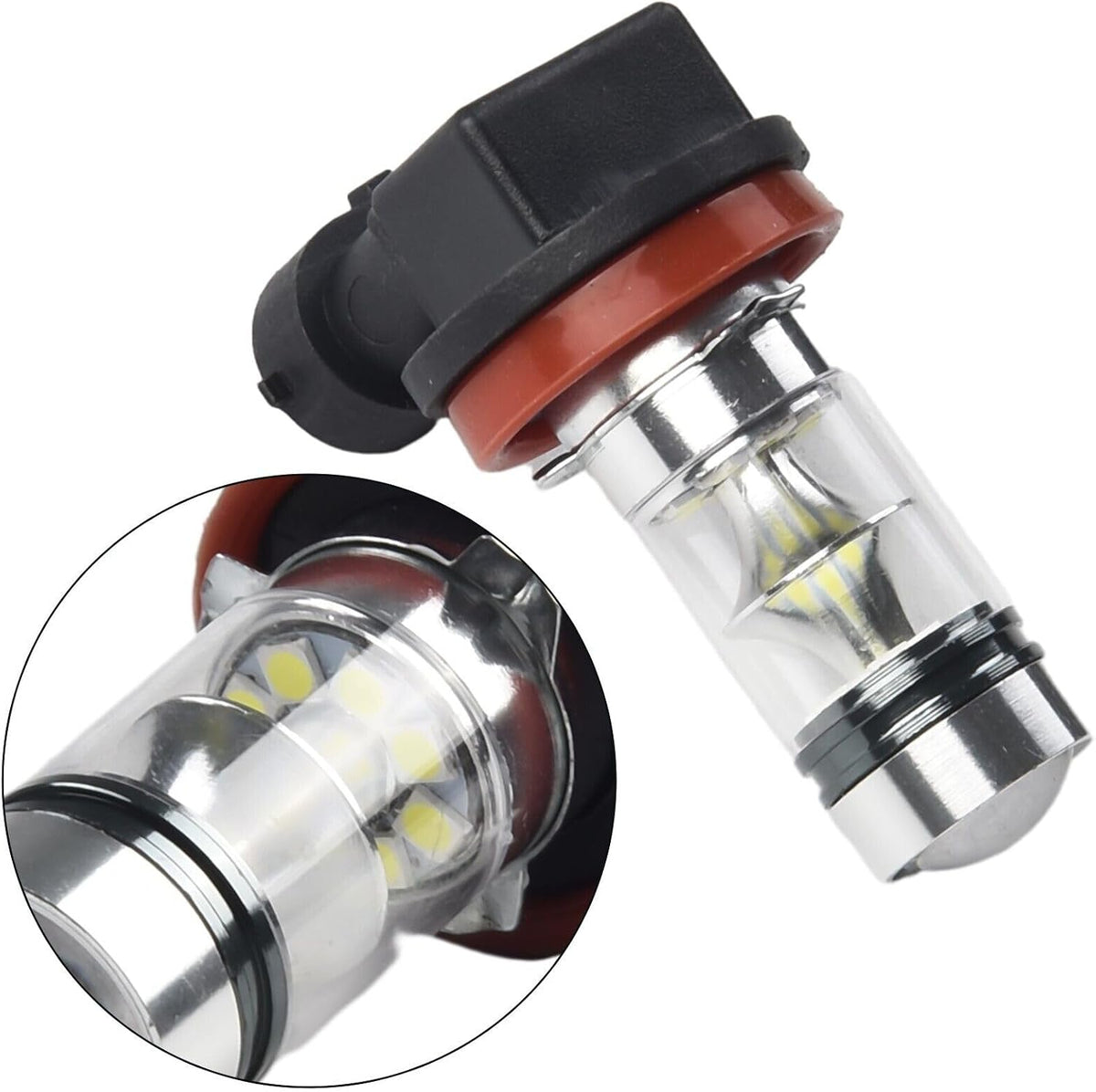 ya 14 9.20 zhengce High 10000k-65000 2x Driving H11 LED Chip H8 bulb white 2323 light 60W fog-1