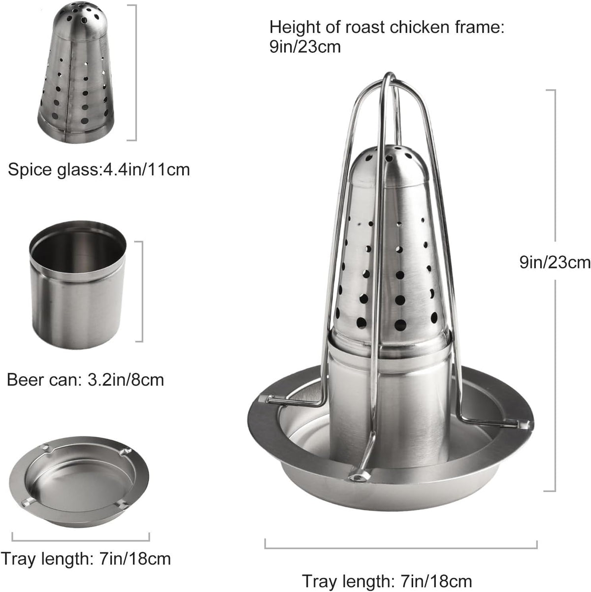 ya 14 9.20 baidi Stable and Evenly Cooked Chicken with Circular Beer Can Slot Stainless Steel-1