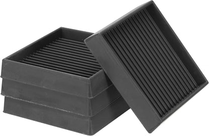 ya 26 10.21 baidi 4 Pack Square Rubber Furniture Pads 3x3 for Furniture Feet, Black