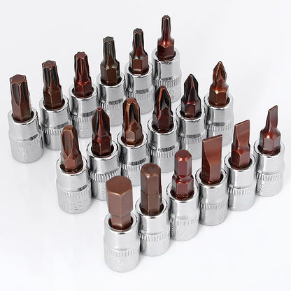 ya 14 9.20 baidi 3/8(9.5mm) Driver Hex/Pozi/Torx/Slotted Bits Allen Wrench Socket Set-1
