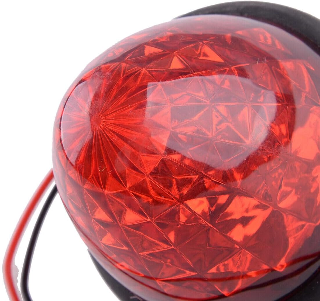 ya 4 8.14 2 Pack Red Honeycomb Side Marker Clearance Light Grommet Light Trailer Truck 16-LED