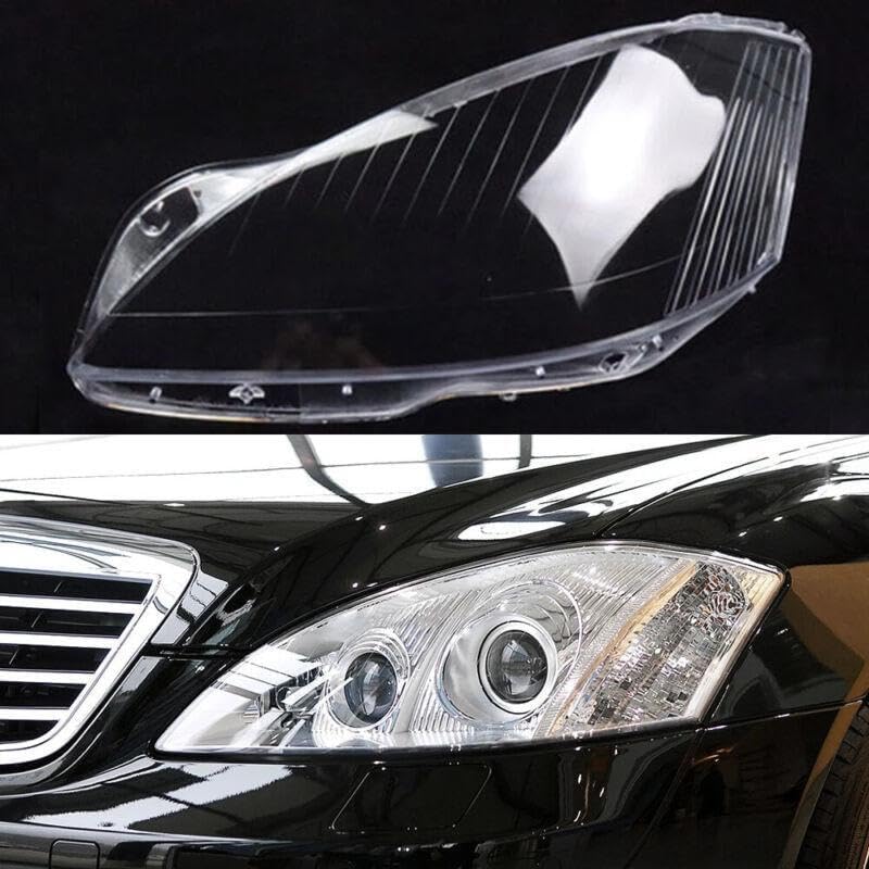 ya 4 8.14 For Mercedes W221 S-Class 2007-2009 Left Front Light Lens Cover + Glue 