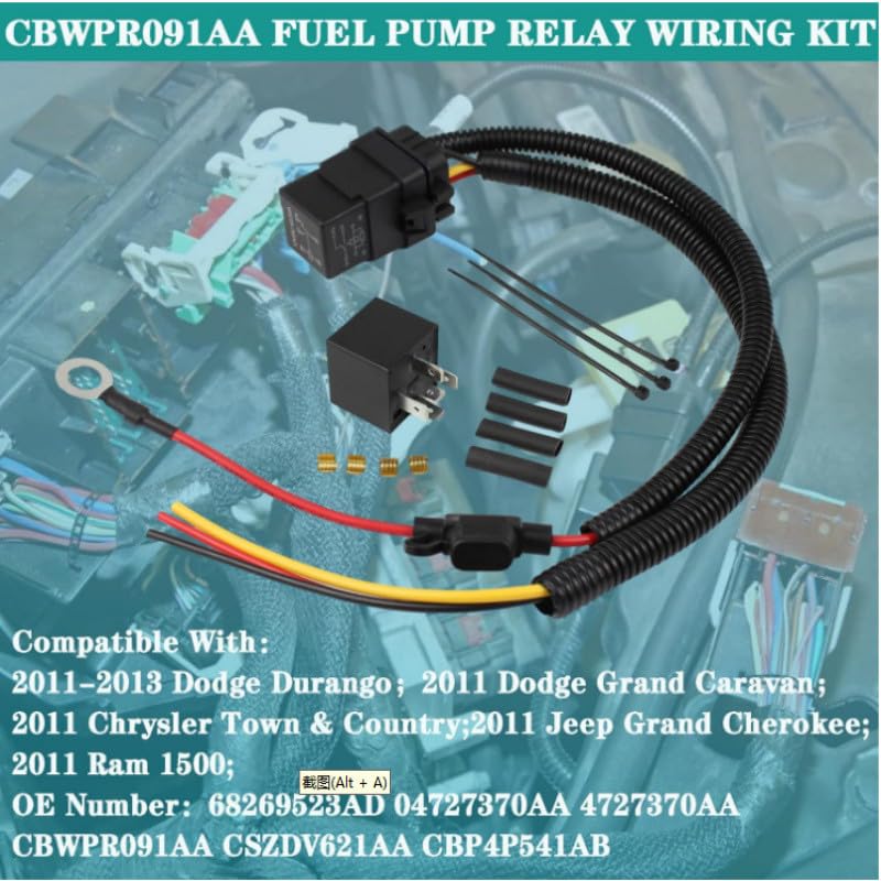 ya 6 8.24 baidi 68269523AD Fuel Pump Relay Wiring Kit for 2011-2013 for Jeep for Dodge for Chrysler for Ram 1500