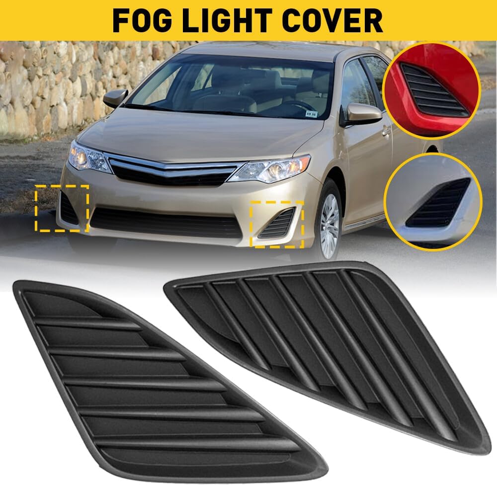 ya 10 9.16 zhengce Pair for Camry 2012-2014 Left & Right Fog Light Covers Bumper Bezel Cover