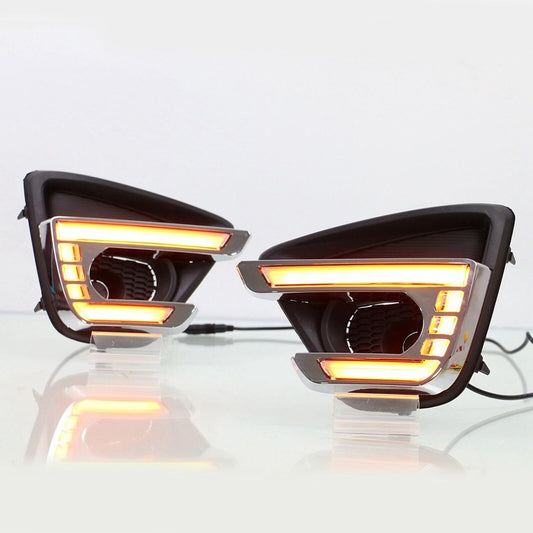 ya 4 8.10 1Pair Car LED Front Daytime Running Light Fog Turn Lamp for Mazda CX-5 12-16 AT