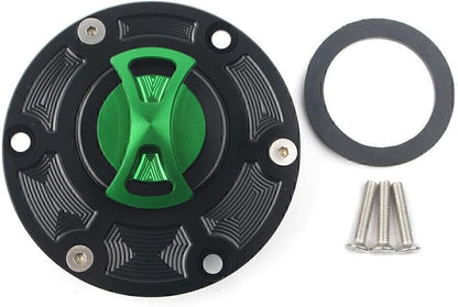 ya 9 10.24 CNC Fuel Gas Tank Cap Cover Fit Aprilia RS125/RS250 RSV1000 Tiger 800 1050 Green
